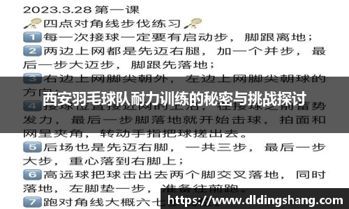西安羽毛球队耐力训练的秘密与挑战探讨