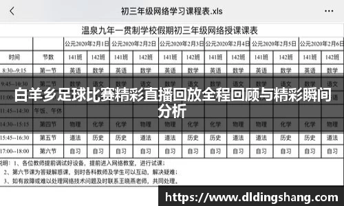 白羊乡足球比赛精彩直播回放全程回顾与精彩瞬间分析